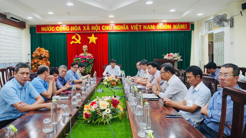 Ban Thường vụ Huyện ủy tổ chức kết nối trực tuyến Hội nghị toàn quốc quán triệt Kết luận số 132-KL/TW, ngày 18/3/2025 của Bộ Chính trị
